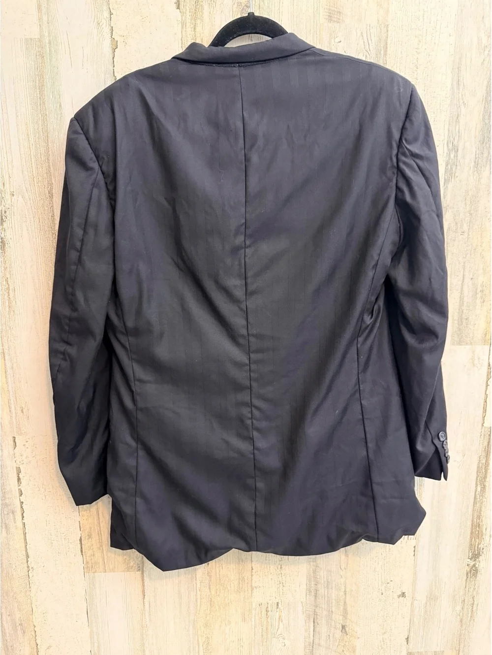 Vintage 1994 Tom James Men’s Double-Breasted Navy Pinstripe Blazer Made in USA